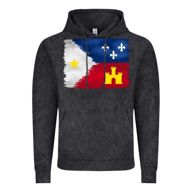 Louisiana Flag Background Vintage Hoodie by BarkalooDesign | Teevron
