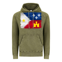 Vintage Olive louisiana flag background Vintage Hoodie - BarkalooDesign