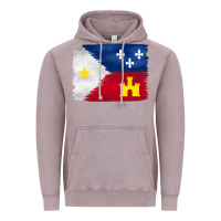 Vintage Zinc louisiana flag background Vintage Hoodie - BarkalooDesign