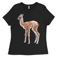 Black Guanaco Llama Baby Ladies Tee - LillyAllenDesigns