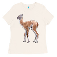 Bone Guanaco Llama Baby Ladies Tee - LillyAllenDesigns