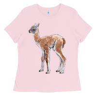 Bubblegum Pink Guanaco Llama Baby Ladies Tee - LillyAllenDesigns