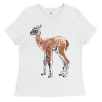 White Guanaco Llama Baby Ladies Tee - LillyAllenDesigns