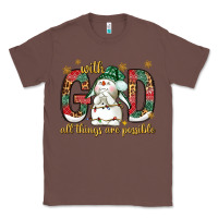 Chestnut with god all things are possible with snowman bbs Classic Tee - BundleAndBundleShop