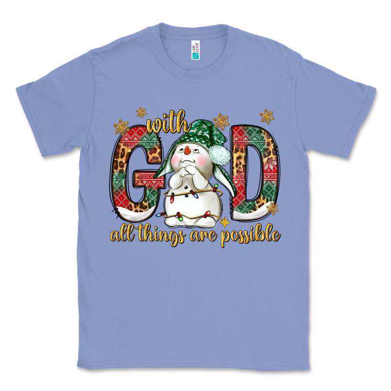 With God All Things Are Possible With Snowman Bbs Classic Tee by BundleAndBundleShop | Teevron