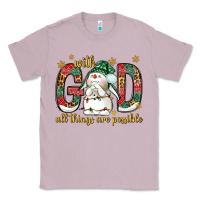 Lilac with god all things are possible with snowman bbs Classic Tee - BundleAndBundleShop