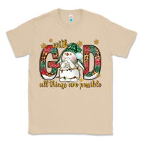 Mushroom with god all things are possible with snowman bbs Classic Tee - BundleAndBundleShop