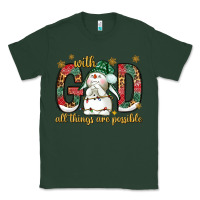 Sports Green with god all things are possible with snowman bbs Classic Tee - BundleAndBundleShop