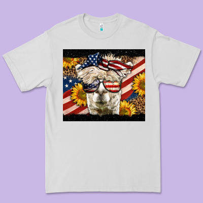 Western 4th Of July Lama Premium Tee Designed By Lillyallendesigns