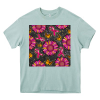Arona breast cancer sunflower seamless pattern Heavy Core Tee - BundleAndBundleShop