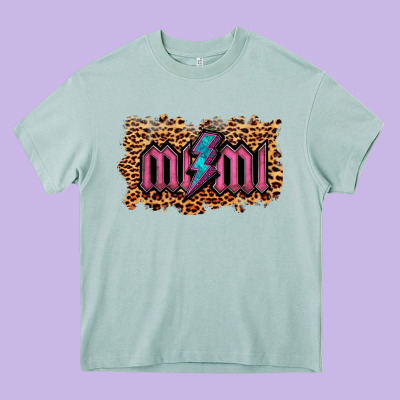 Leopard Mimi Lightning Heavy Core Tee Designed By Ranaportraitstore