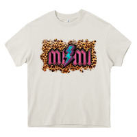 Cream Leopard Mimi Lightning Heavy Core Tee - RanaPortraitStore