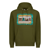 Army Green western turquoise's mama background Premium Hoodie - BarkalooDesign