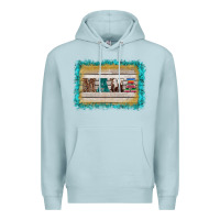Blue Mist western turquoise's mama background Premium Hoodie - BarkalooDesign