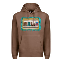 Chestnut western turquoise's mama background Premium Hoodie - BarkalooDesign
