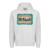 Dove Grey western turquoise's mama background Premium Hoodie - BarkalooDesign