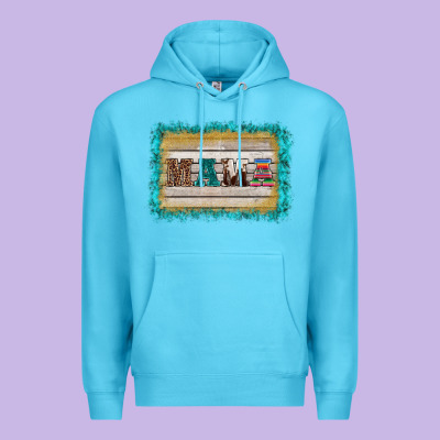Western Turquoise's Mama Background Premium Hoodie Designed By Barkaloodesign
