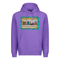Purple western turquoise's mama background Premium Hoodie - BarkalooDesign