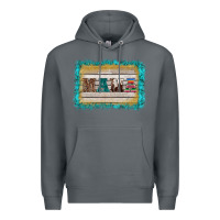 Rock western turquoise's mama background Premium Hoodie - BarkalooDesign