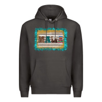 Smoke western turquoise's mama background Premium Hoodie - BarkalooDesign
