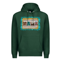 Sports Green western turquoise's mama background Premium Hoodie - BarkalooDesign