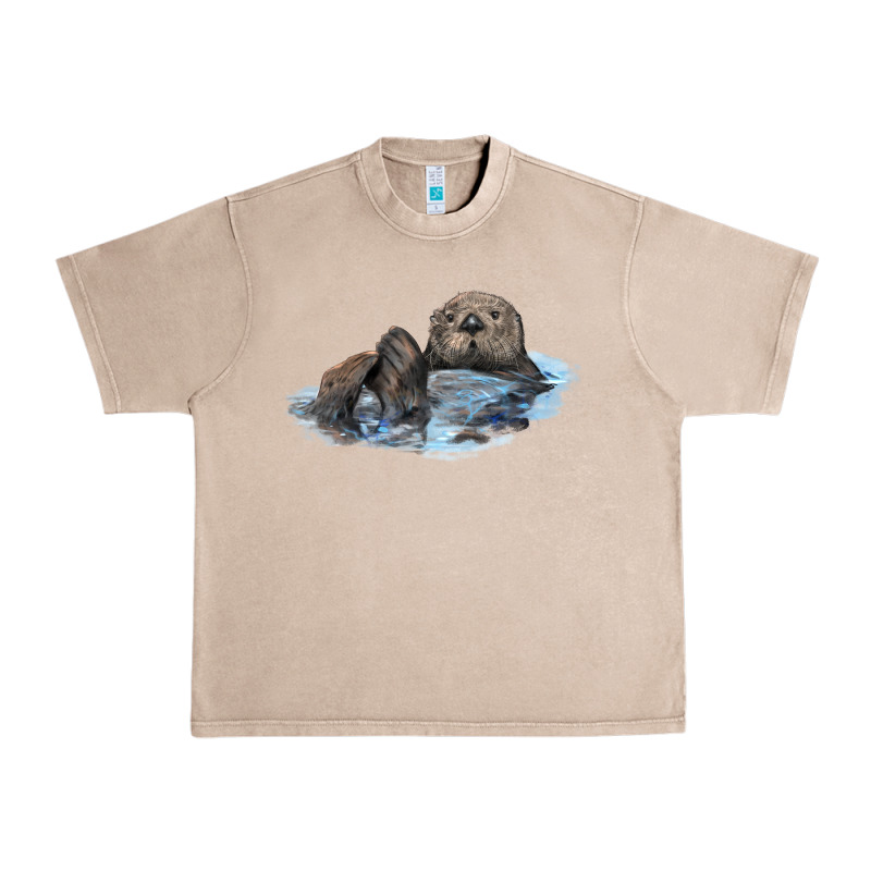 California Sea Otter Urban Heavy Tee by LillyAllenDesigns | Teevron