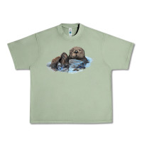 Oil Green california sea otter Urban Heavy Tee - LillyAllenDesigns