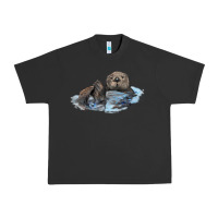Pigment Black california sea otter Urban Heavy Tee - LillyAllenDesigns
