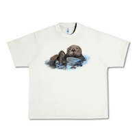 Pistachio california sea otter Urban Heavy Tee - LillyAllenDesigns