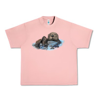 Salmon california sea otter Urban Heavy Tee - LillyAllenDesigns