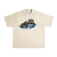 Sandshell california sea otter Urban Heavy Tee - LillyAllenDesigns