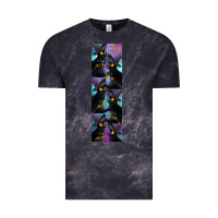 Cloud Black Black Cat Halloween Vintage Tee - LillyAllenDesigns