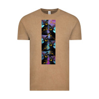 Vintage Coffee Black Cat Halloween Vintage Tee - LillyAllenDesigns