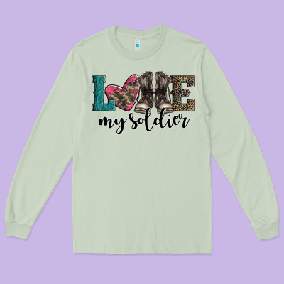 Armed Forces Day Love My Soldier Long Sleeve Tee Designed By Artiststas