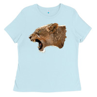 Baby Blue Puma Head Ladies Tee - LillyAllenDesigns