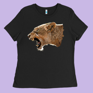 Puma Head Ladies Tee Designed By Lillyallendesigns