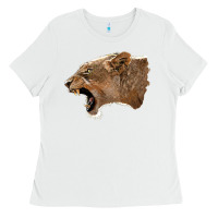 White Puma Head Ladies Tee - LillyAllenDesigns