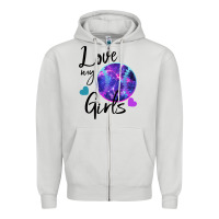 Dove Grey I Love My Softball Girl Zipper Hoodie - Bettercallsaul