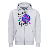 I Love My Softball Girl Zipper Hoodie | Teevron