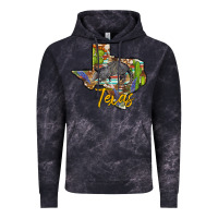 Cloud Black texas map armadillo Vintage Hoodie - BarkalooDesign