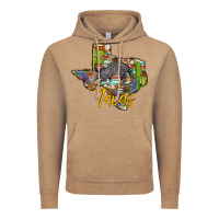 Vintage Coffee texas map armadillo Vintage Hoodie - BarkalooDesign