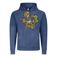 Vintage Denim texas map armadillo Vintage Hoodie - BarkalooDesign