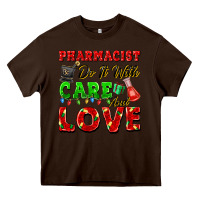 Chocolate Brown pharmacist do it with care and love christmas Heavy Core Tee - FaDigitalArtStudio