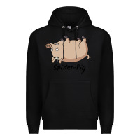 Black Spider Pig Premium Hoodie - DesigneFamous