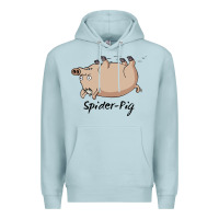 Blue Mist Spider Pig Premium Hoodie - DesigneFamous
