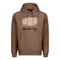 Chestnut Spider Pig Premium Hoodie - DesigneFamous
