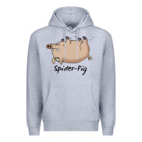 Heather Grey Spider Pig Premium Hoodie - DesigneFamous