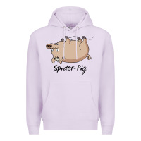 Lilac Spider Pig Premium Hoodie - DesigneFamous