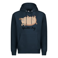 Navy Spider Pig Premium Hoodie - DesigneFamous