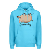 Ocean Blue Spider Pig Premium Hoodie - DesigneFamous